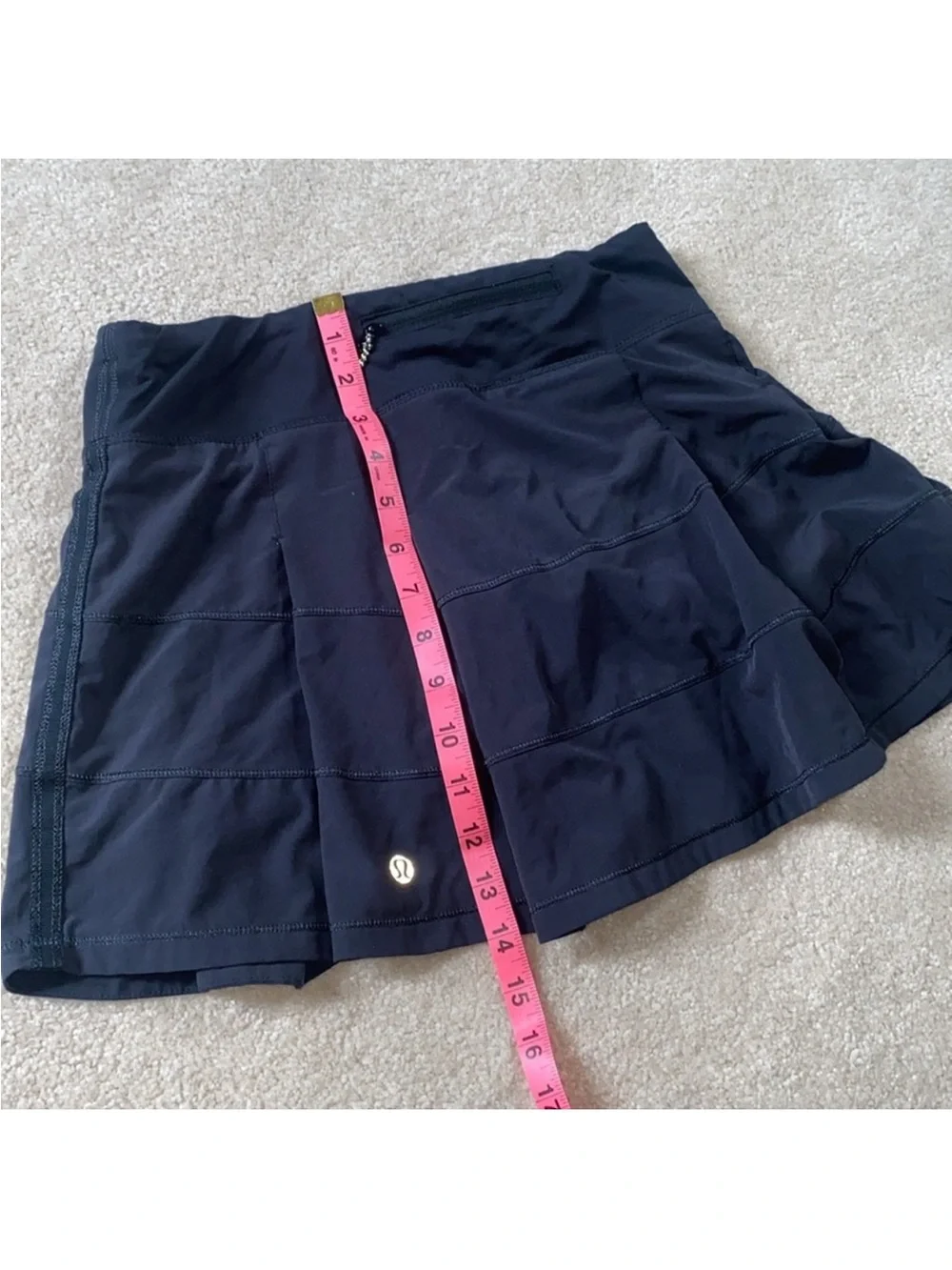 Lululemon black Athletic skirt with built-in biker shorts. Size 4